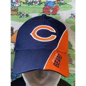Chicago Bears NFL Hat OS Blue Orange Embroidered Logo Cotton Adjustable Football